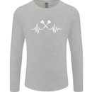 Pulse Darts Funny ECG Mens Long Sleeve T-Shirt Sports Grey