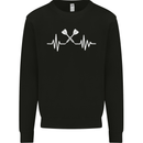 Pulse Darts Funny ECG Mens Sweatshirt Jumper Black