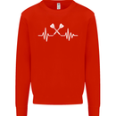 Pulse Darts Funny ECG Mens Sweatshirt Jumper Bright Red