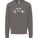 Pulse Darts Funny ECG Mens Sweatshirt Jumper Charcoal