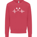 Pulse Darts Funny ECG Mens Sweatshirt Jumper Heliconia