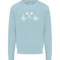 Pulse Darts Funny ECG Mens Sweatshirt Jumper Light Blue