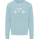 Pulse Darts Funny ECG Mens Sweatshirt Jumper Light Blue