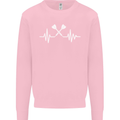 Pulse Darts Funny ECG Mens Sweatshirt Jumper Light Pink
