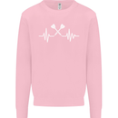 Pulse Darts Funny ECG Mens Sweatshirt Jumper Light Pink