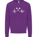 Pulse Darts Funny ECG Mens Sweatshirt Jumper Purple