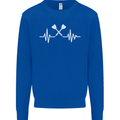 Pulse Darts Funny ECG Mens Sweatshirt Jumper Royal Blue