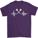 Pulse Darts Funny ECG Mens T-Shirt Cotton Gildan Purple