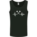 Pulse Darts Funny ECG Mens Vest Tank Top Black