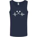 Pulse Darts Funny ECG Mens Vest Tank Top Navy Blue