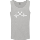 Pulse Darts Funny ECG Mens Vest Tank Top Sports Grey