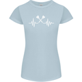 Pulse Darts Funny ECG Womens Petite Cut T-Shirt Light Blue