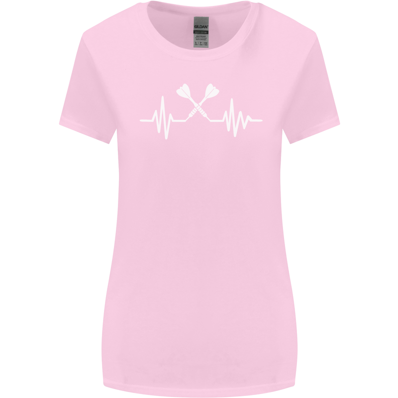 Pulse Darts Funny ECG Womens Wider Cut T-Shirt Light Pink