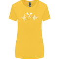 Pulse Darts Funny ECG Womens Wider Cut T-Shirt Yellow