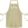 Pulse Fishing Funny Fisherman ECG Cotton Apron 100% Organic Khaki