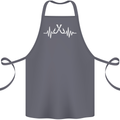 Pulse Fishing Funny Fisherman ECG Cotton Apron 100% Organic Steel