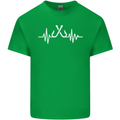 Pulse Fishing Funny Fisherman ECG Kids T-Shirt Childrens Irish Green