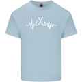 Pulse Fishing Funny Fisherman ECG Kids T-Shirt Childrens Light Blue