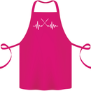 Pulse Golf Funny Golfing Golfer ECG Cotton Apron 100% Organic Pink