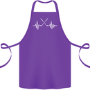 Pulse Golf Funny Golfing Golfer ECG Cotton Apron 100% Organic Purple
