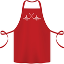 Pulse Golf Funny Golfing Golfer ECG Cotton Apron 100% Organic Red