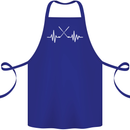 Pulse Golf Funny Golfing Golfer ECG Cotton Apron 100% Organic Royal Blue