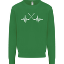 Pulse Golf Funny Golfing Golfer ECG Kids Sweatshirt Jumper Irish Green