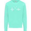 Pulse Golf Funny Golfing Golfer ECG Kids Sweatshirt Jumper Peppermint