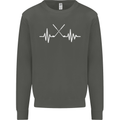 Pulse Golf Funny Golfing Golfer ECG Kids Sweatshirt Jumper Storm Grey