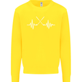 Pulse Golf Funny Golfing Golfer ECG Kids Sweatshirt Jumper Yellow