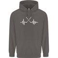 Pulse Golf Funny Golfing Golfer ECG Mens 80% Cotton Hoodie Charcoal