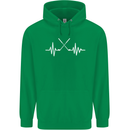 Pulse Golf Funny Golfing Golfer ECG Mens 80% Cotton Hoodie Irish Green