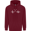 Pulse Golf Funny Golfing Golfer ECG Mens 80% Cotton Hoodie Maroon