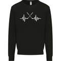 Pulse Golf Funny Golfing Golfer ECG Mens Sweatshirt Jumper Black
