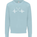 Pulse Golf Funny Golfing Golfer ECG Mens Sweatshirt Jumper Light Blue