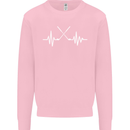 Pulse Golf Funny Golfing Golfer ECG Mens Sweatshirt Jumper Light Pink