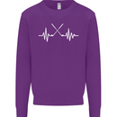 Pulse Golf Funny Golfing Golfer ECG Mens Sweatshirt Jumper Purple