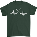 Pulse Golf Funny Golfing Golfer ECG Mens T-Shirt Cotton Gildan Forest Green