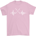 Pulse Golf Funny Golfing Golfer ECG Mens T-Shirt Cotton Gildan Light Pink
