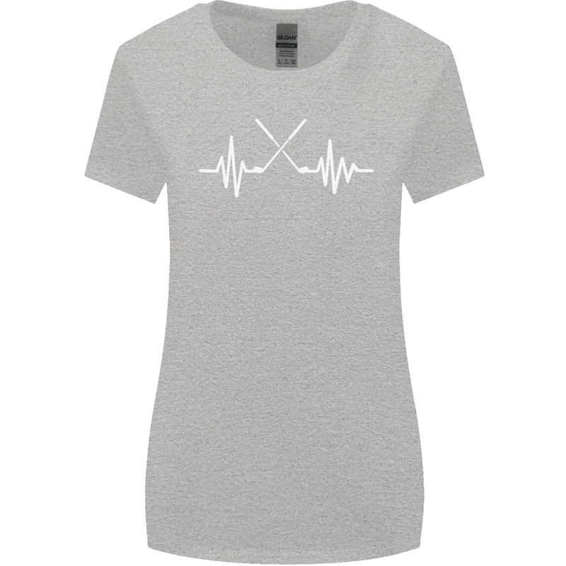 Pulse Golf Funny Golfing Golfer ECG Womens Wider Cut T-Shirt Sports Grey