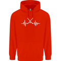 Pulse Hockey Ice Street Player ECG Childrens Kids Hoodie Bright Red