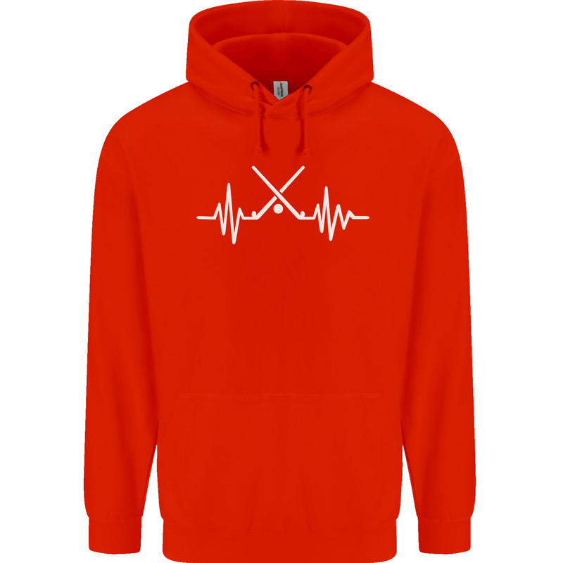 Pulse Hockey Ice Street Player ECG Childrens Kids Hoodie Bright Red