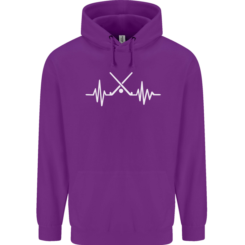 Pulse Hockey Ice Street Player ECG Childrens Kids Hoodie Purple