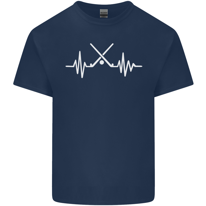 Pulse Hockey Ice Street Player ECG Kids T-Shirt Childrens Navy Blue