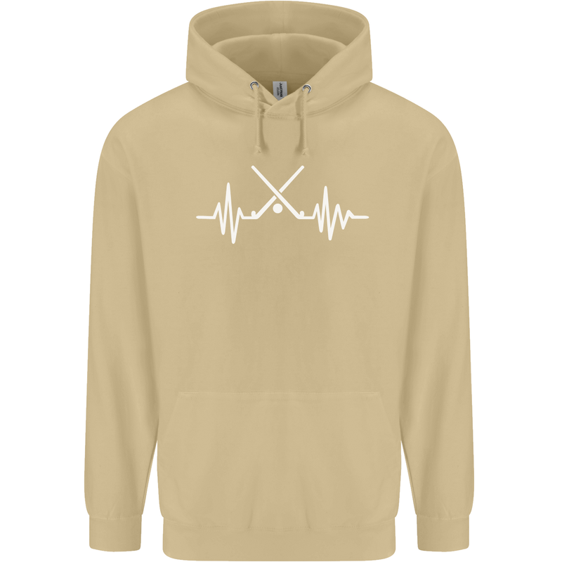 Pulse Hockey Ice Street Player ECG Mens 80% Cotton Hoodie Sand