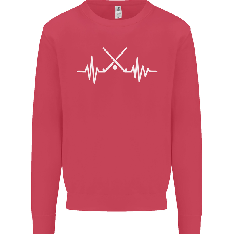 Pulse Hockey Ice Street Player ECG Mens Sweatshirt Jumper Heliconia