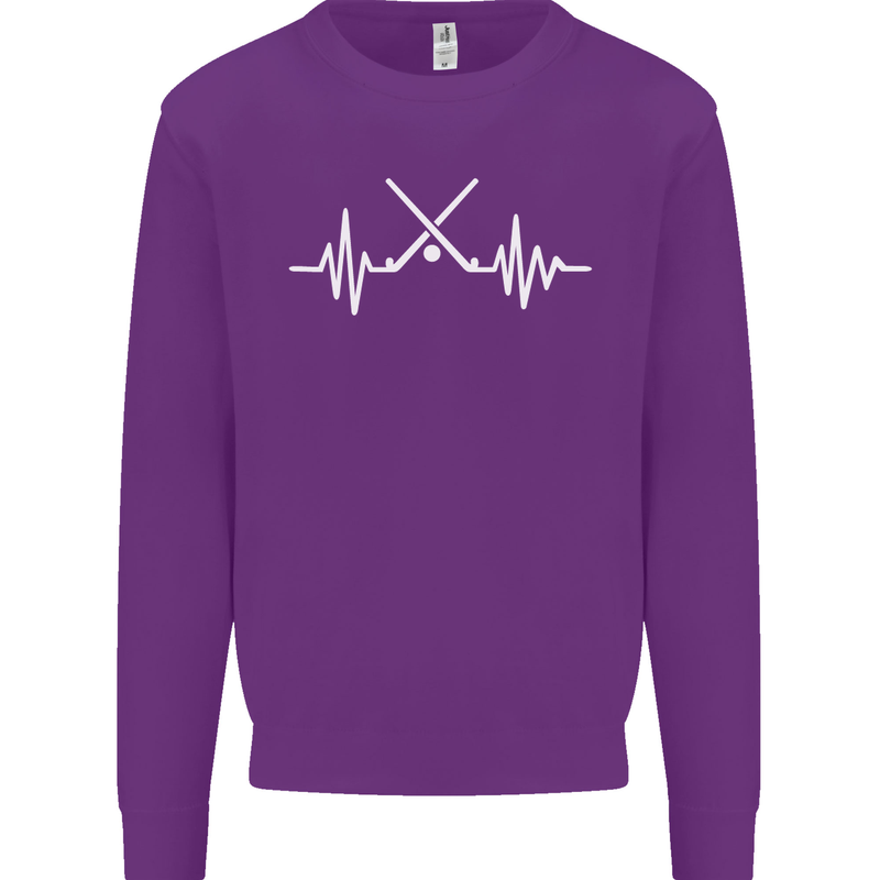 Pulse Hockey Ice Street Player ECG Mens Sweatshirt Jumper Purple