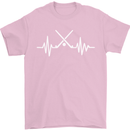 Pulse Hockey Ice Street Player ECG Mens T-Shirt Cotton Gildan Light Pink