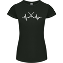 Pulse Hockey Ice Street Player ECG Womens Petite Cut T-Shirt Black