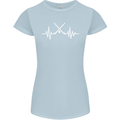 Pulse Hockey Ice Street Player ECG Womens Petite Cut T-Shirt Light Blue